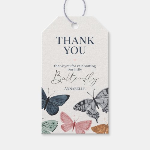 Boho Little Butterfly Party Favors Tags