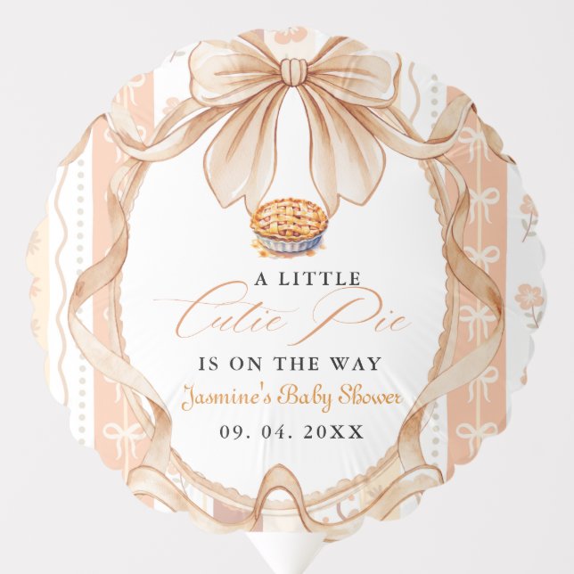 Boho Little Cutie Pie Thanksgiving Baby Shower Balloon (Front)