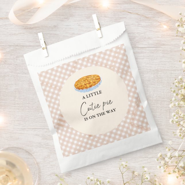 Boho Little Cutie Pie Thanksgiving Baby Shower Favor Bag (Clipped)