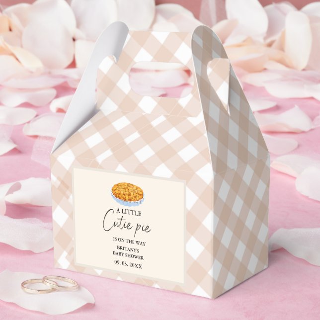 Boho Little Cutie Pie Thanksgiving Baby Shower  Favor Boxes (Wedding)