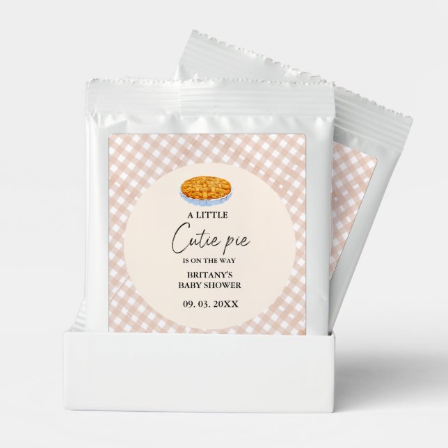 Boho Little Cutie Pie Thanksgiving Baby Shower Hot Chocolate Drink Mix (Pair)