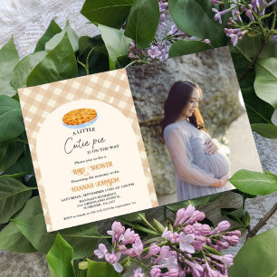 Boho Little Cutie Pie Thanksgiving Baby Shower Invitation