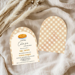 Boho Little Cutie Pie Thanksgiving Baby Shower Invitation