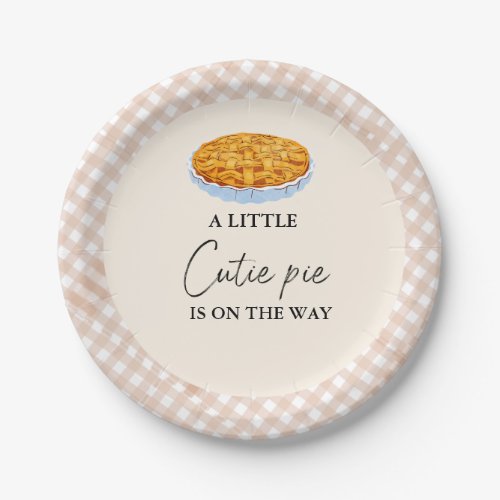 Boho Little Cutie Pie Thanksgiving Baby Shower Paper Plates