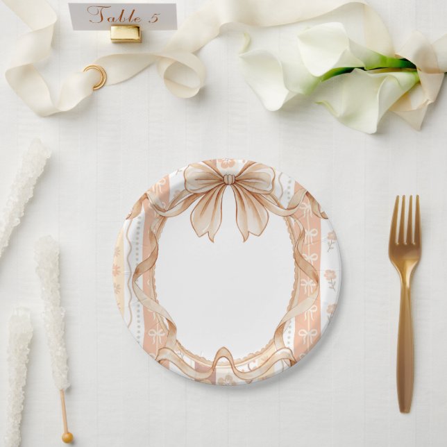 Boho Little Cutie Pie Thanksgiving Baby Shower Paper Plates (Wedding)