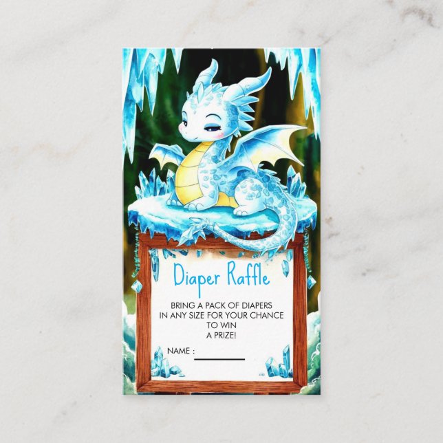 Boho Little Dragon Baby Shower Enclosure Card (Front)