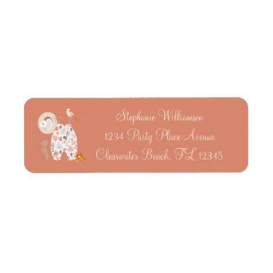 Boho Little Explorer Baby Boy Shower Return Label