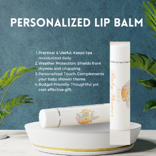 Boho Little Lamb Pumpkin Watercolor Baby Shower Lip Balm