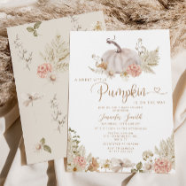 Boho little pumpkin baby shower Invitation