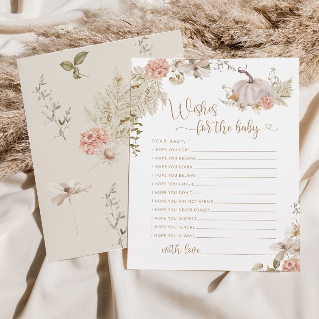 Boho Little pumpkin wishes for baby card (Creator Uploaded)