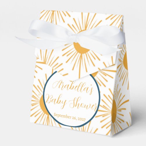 Boho Little Ray of Sun Neutral Baby Shower  Favor Boxes