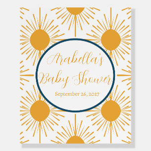 Boho Little Ray of Sun Neutral Baby Shower Foam Board