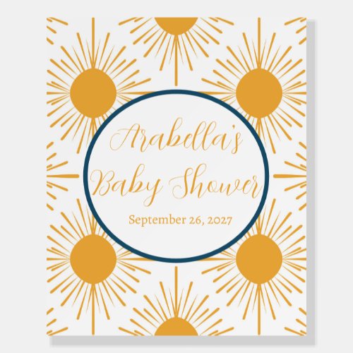 Boho Little Ray of Sun Neutral Baby Shower  Foam Board