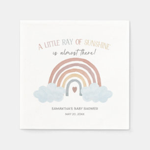 Boho Little Ray of Sunshine Baby Shower Napkins