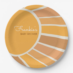Boho Little ray of Sunshine Baby Shower Paper Plates