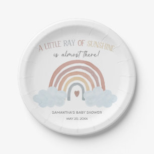 Boho Little Ray of Sunshine Baby Shower Paper Plates