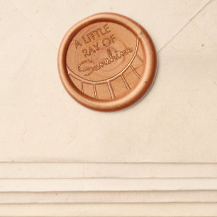 Boho Little ray of Sunshine Baby Shower Wax Seal Sticker