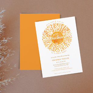 Boho Little Ray of Sunshine Gender Neutral Invitation