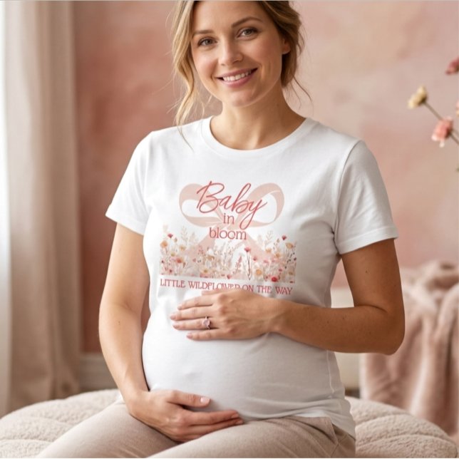 Boho Little Wildflower Baby in Bloom Mother T-Shirt (Creator Uploaded)