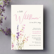 Boho Little Wildflower Watercolor Baby Shower