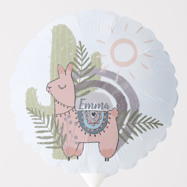 Boho Llama Balloon (Front)