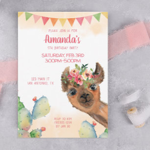Boho Llama Invitation