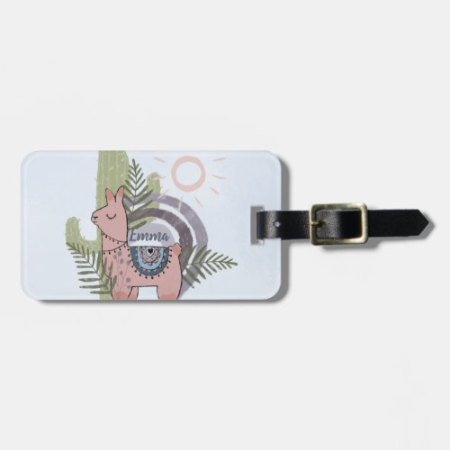 Boho Llama Luggage Tag