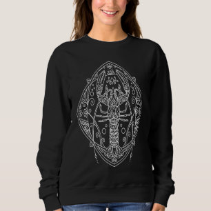 Boho Lobster Sea Life Mandala  Hippy Bohemian Spir Sweatshirt