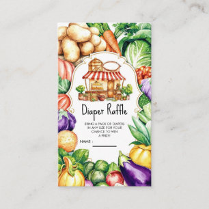 Boho Locally Grown Farmer's Market Baby Shower Enclosure Card