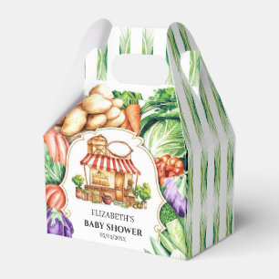 Boho Locally Grown Farmer's Market Baby Shower Favor Boxes