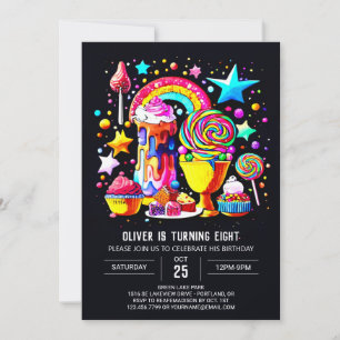 Boho Lollipop Birthday Invitation