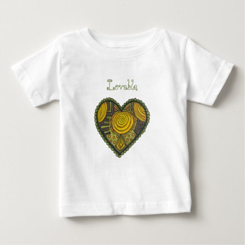Boho Lovable Heart BabyToddler T_Shirt
