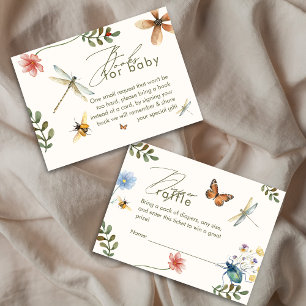 Boho Love Bug Insects Dragonfly baby shower Enclosure Card