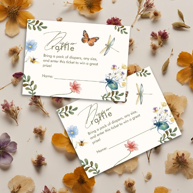 Boho Love Bug Insects Dragonfly baby shower  Enclosure Card (Creator Uploaded)