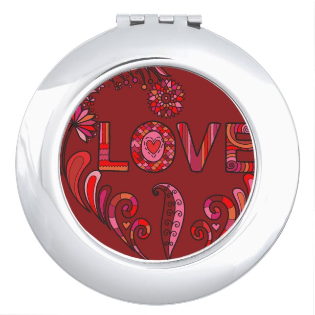 Boho Love Compact Mirror (Front)