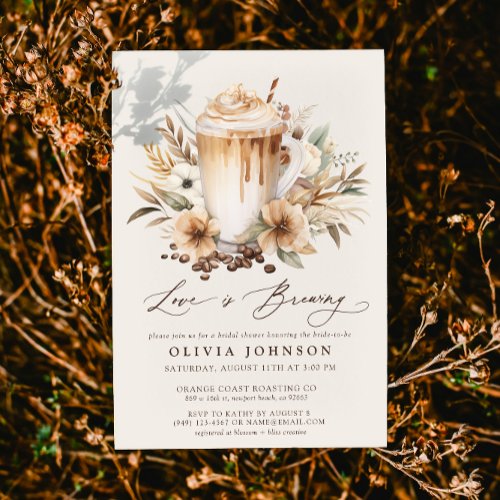 Boho Love is Brewing Bridal Shower Invitation