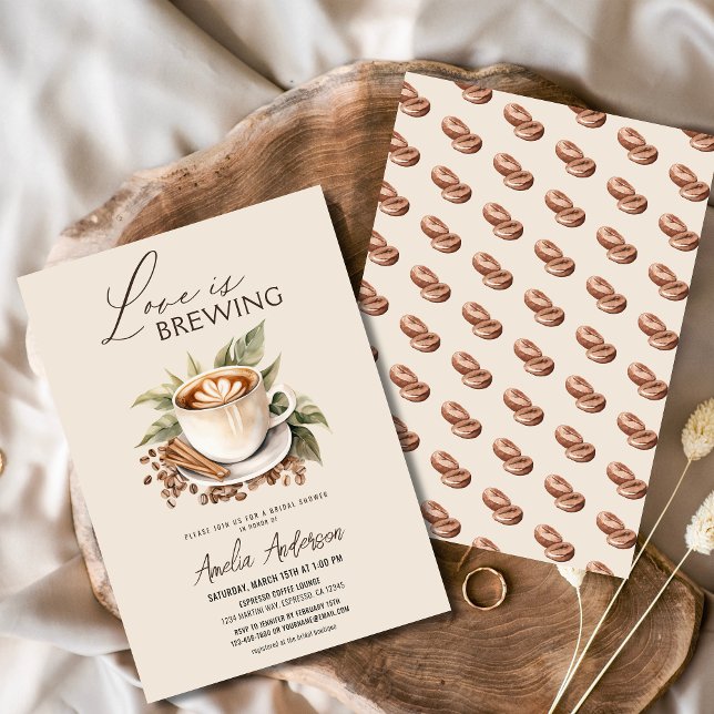 Boho Love is Brewing Bridal Shower Invitation (Creator Uploaded)