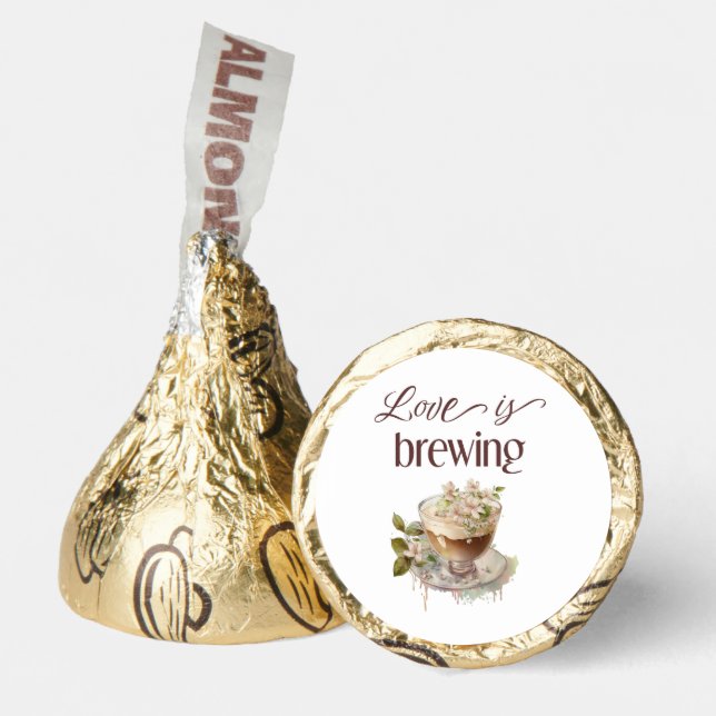 Boho Love is Brewing Floral Bridal Shower Brunch Hershey®'s Kisses® (Front)