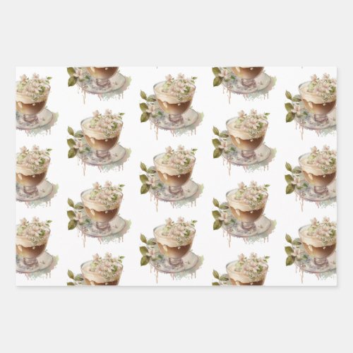 Boho Love is Brewing Floral Bridal Shower Brunch Wrapping Paper Sheets