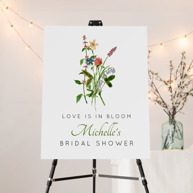 Boho Love is in Bloom Bridal Shower Foam Board (In Situ (Stand))