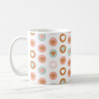 Boho Loving Hearts Love Valentines Colorful Coffee Mug