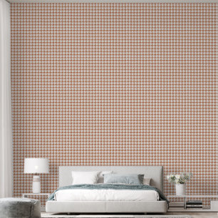 Boho Lt. Brown Houndstooth Wallpaper