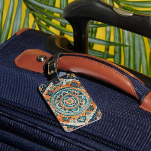 Boho Luggage Tag Spiritual Aesthetic Cute Colorful