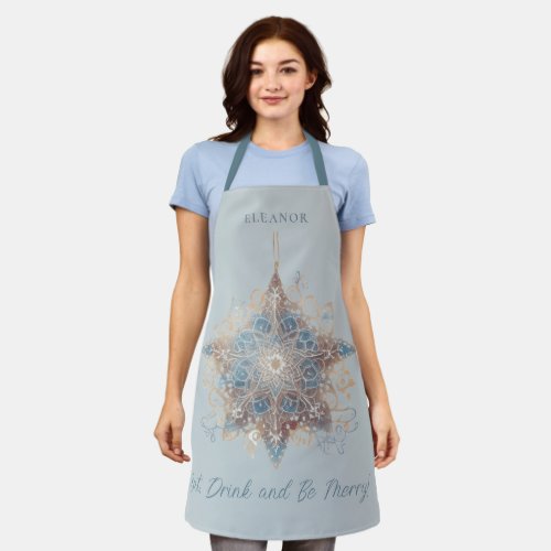 Boho Magical Star Name Eat Drink Be Merry Apron
