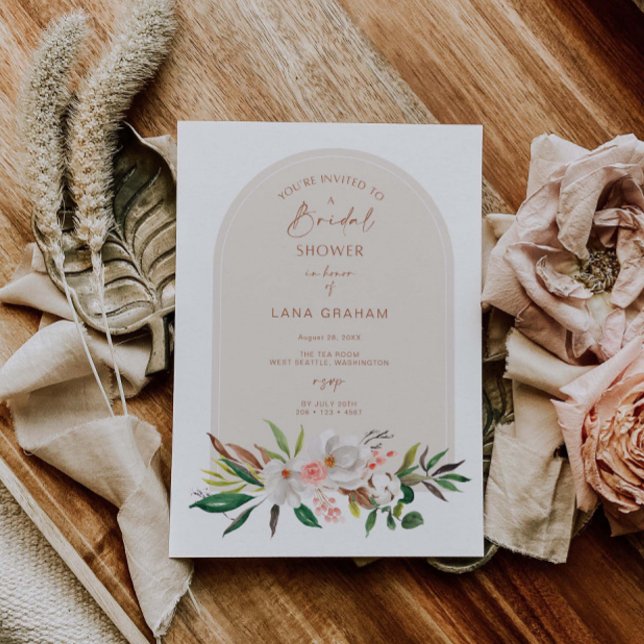 Boho Magnolia Invitation Bridal Shower Party L201 (Creator Uploaded)