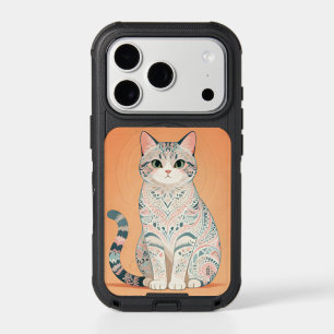 Boho Mandala Cat Pastel Ornamental Paisley Kitty iPhone 17 Pro Case