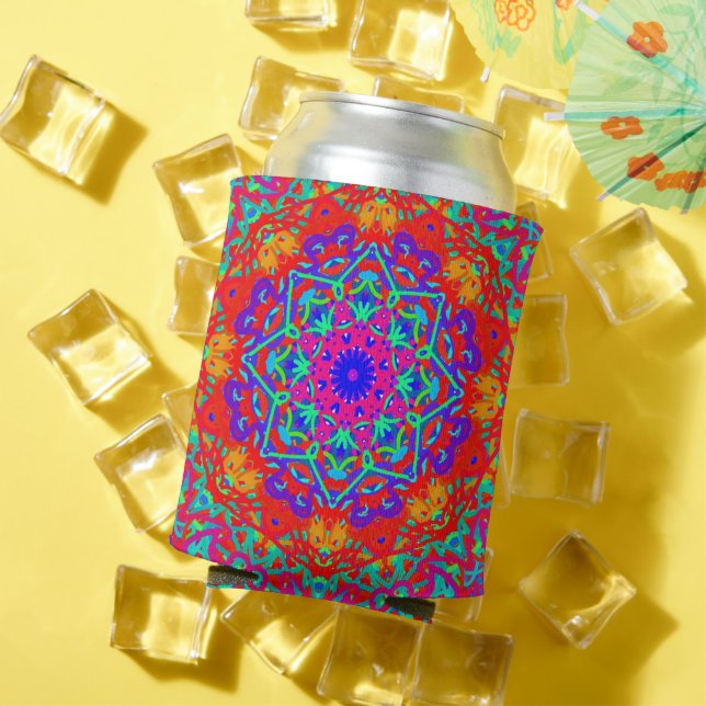 Boho Mandala Custom Can Cooler (In Situ Summer)
