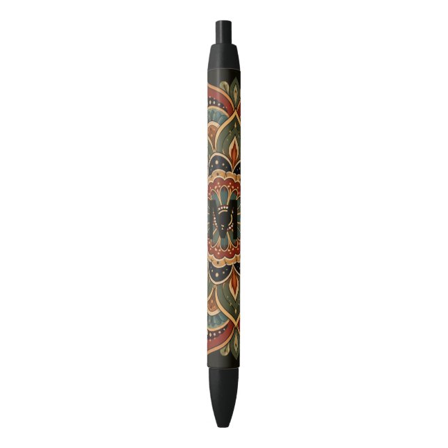 Boho Mandala Custom Initial Pen (Front Vertical)
