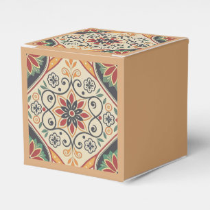 Boho Mandala Favor Box – Earthy Floral Pattern