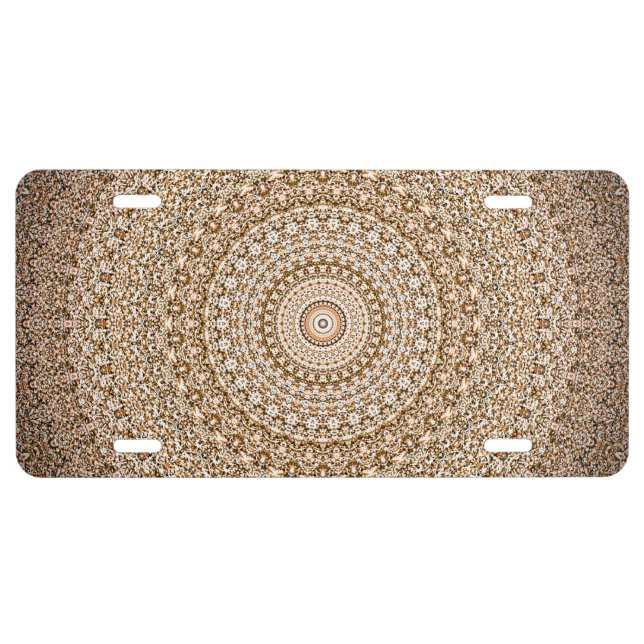 Boho Mandala Geometric License Plate (Front)